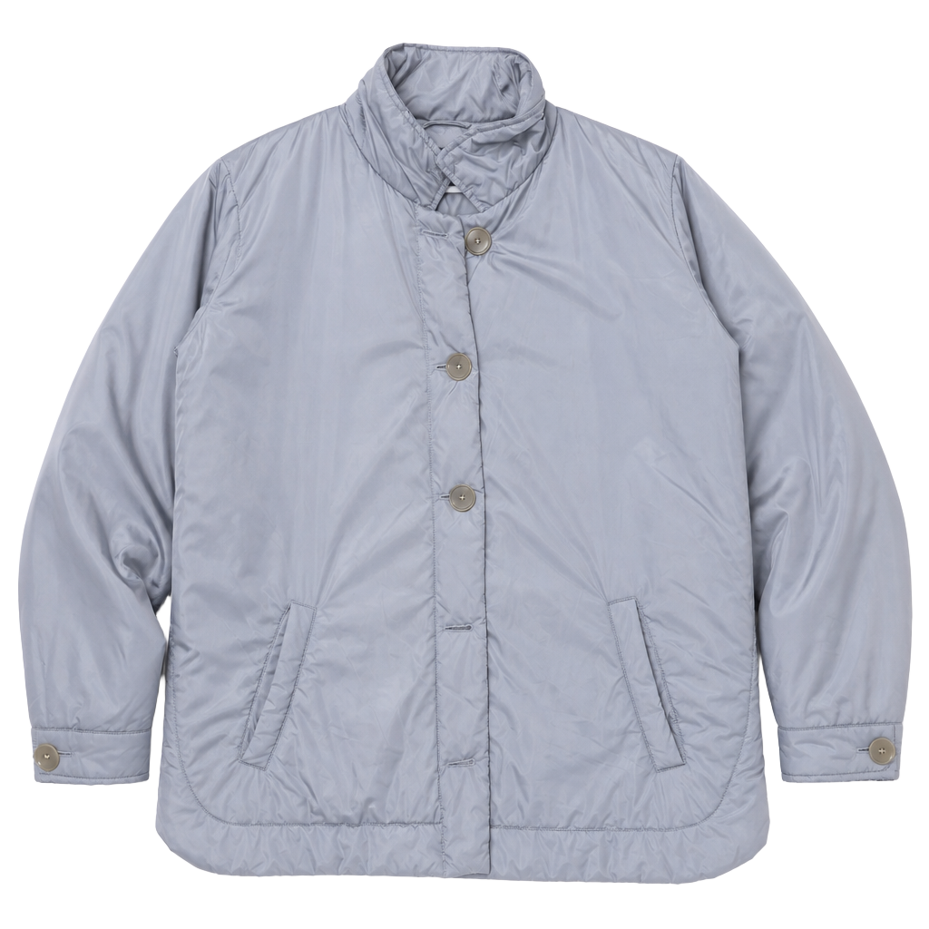 Torrid Puffer Coat Jacket Gray Button Front Size 00 1