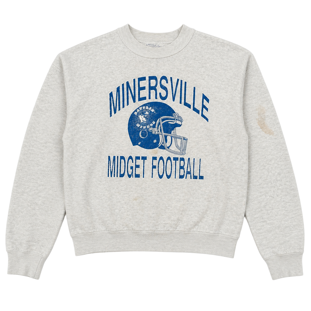 Vintage 80s Minersville Midget Football Graphic Sweatshirt 1