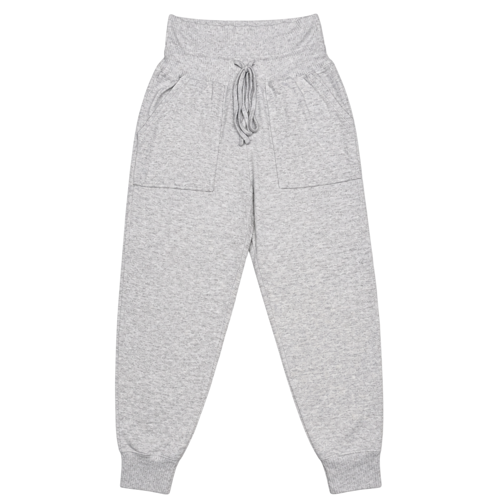 Aerie Gray Knit High Waist Drawstring Lounge Jogger Pants Size S 1