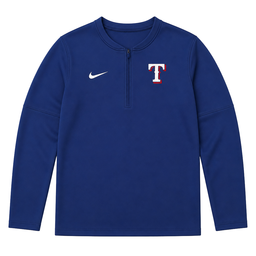 Nike Texas Rangers Authentic Collection Dri-FIT 1/4-Zip Performance Pullover 1