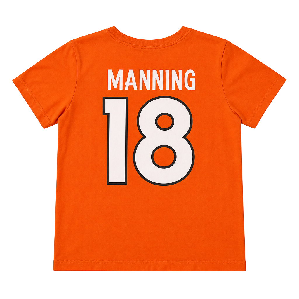 Nike Denver Broncos Peyton Manning #18 Player Name & Number T-Shirt 1