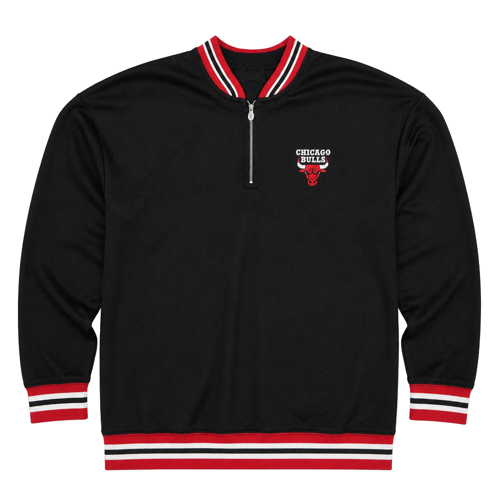Vintage 90s Chicago Bulls Lee Sport Nutmeg 1/4 Zip Pullover Sweatshirt 1