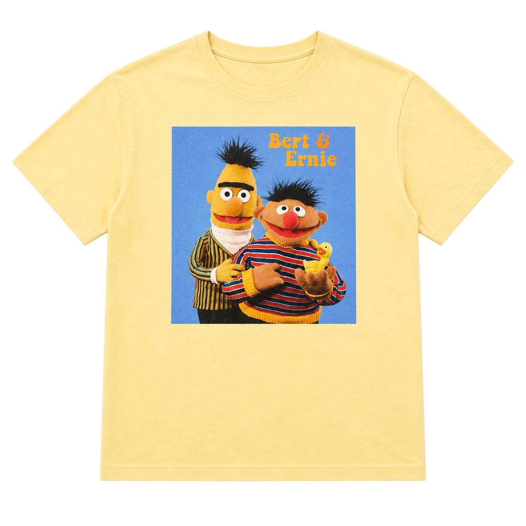 Vintage 2002 Sesame Street Bert & Ernie Promo Graphic T-Shirt 1