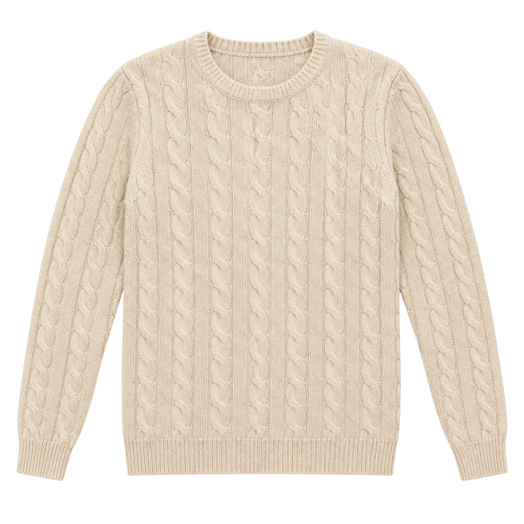 Brooks Brothers Italian Cashmere Cable-Knit Sweater Size S White 1
