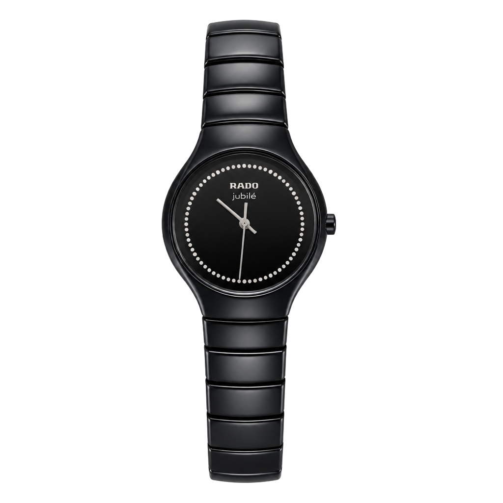 Rado Jubile Black high tech Ceramic Stainless Steel Ladies Watch Bracelet 1
