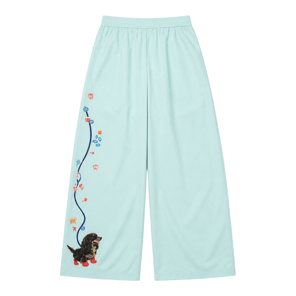 BJHG sausage Dog Walking balloon Pants Mint Green Size M BNWT designer unique y2k 1