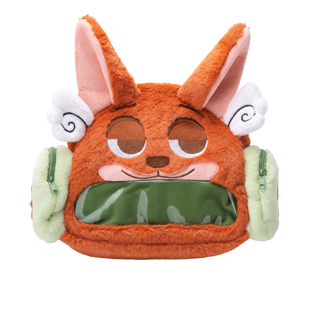 Disney Zootopia Nick Wilde Plush Character Backpack ita bag furry shoulder crossbody 1