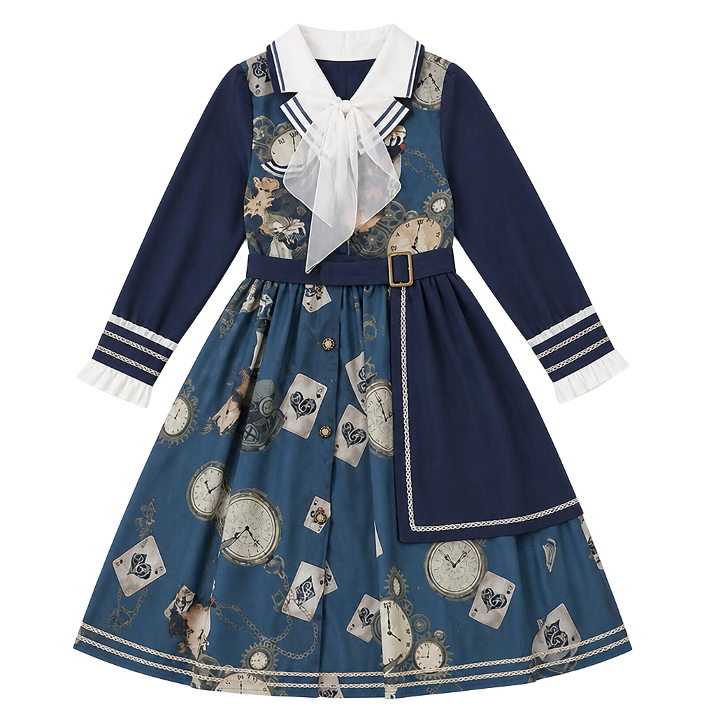 Rabbit Casual Lolita OP Dress Jacket Alice Theme size S vintage indie design 1