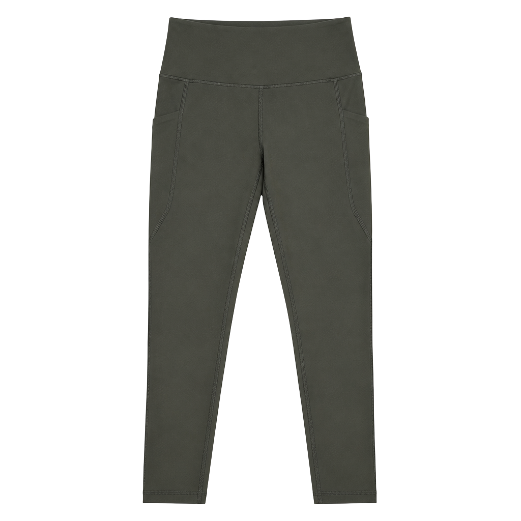 UNIQLO AIRism Leggings Size S Olive Green Pocket Yoga Activewear 1