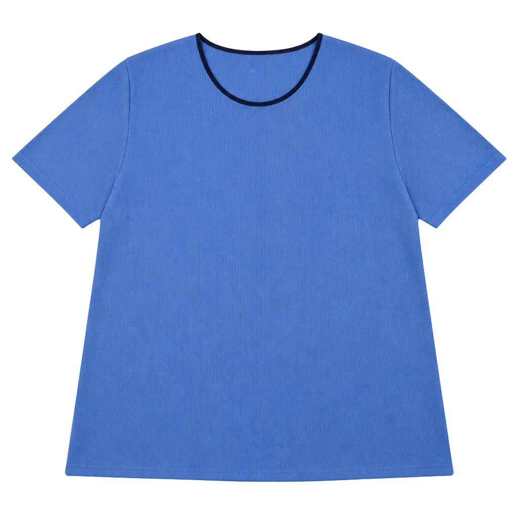 Howard Wolf Escape Blue Knit Short Sleeve Top Size L 1
