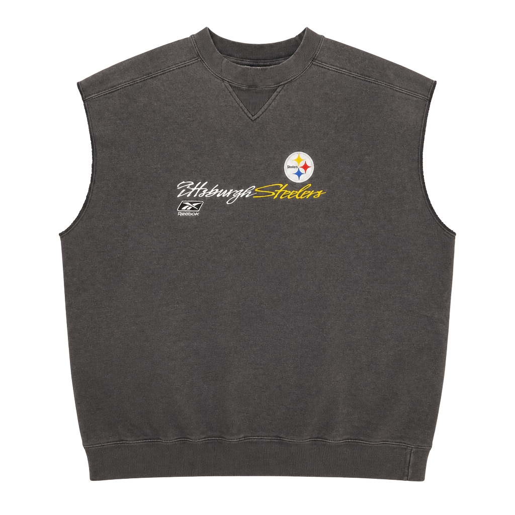Reebok Pittsburgh Steelers Cutoff Sweatshirt Size 2XL 1
