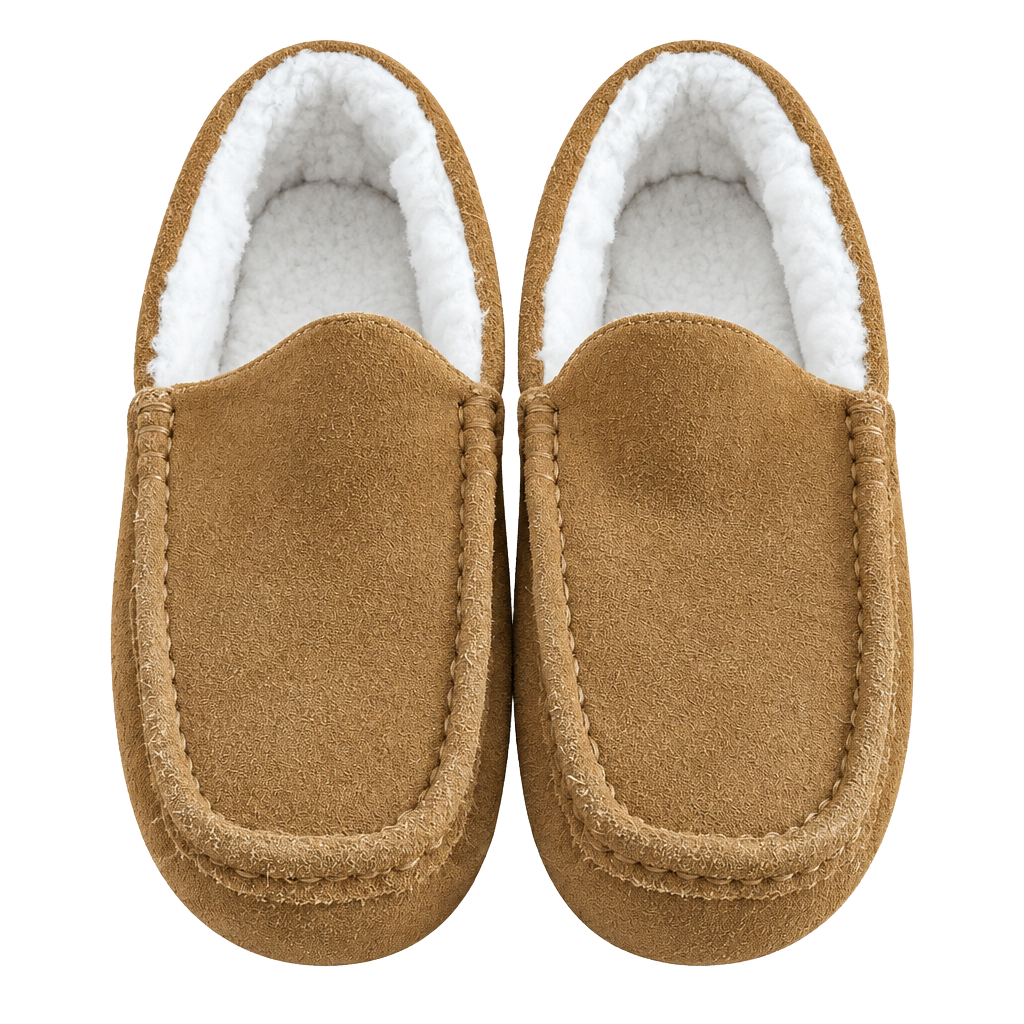 Koolaburra by UGG Suede Slippers Size 7 Brown Faux Fur 1