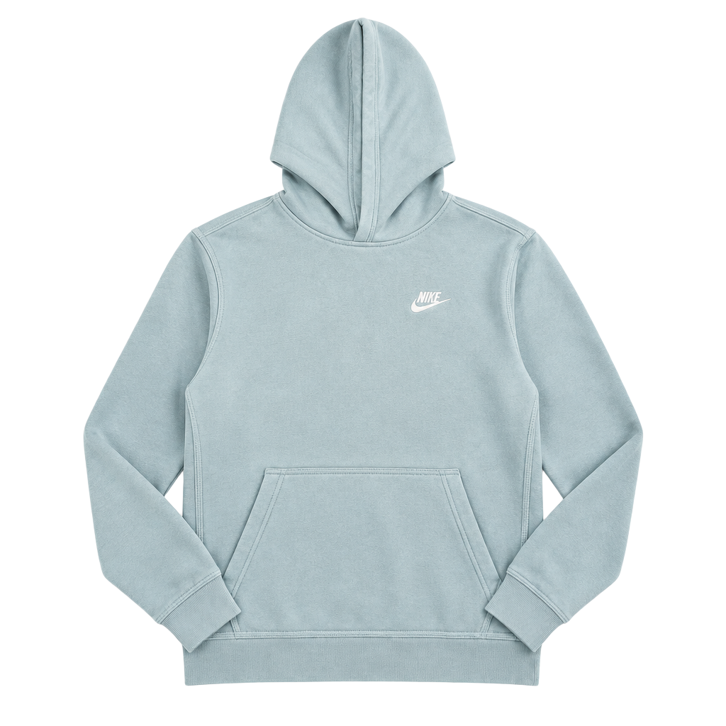 Nike Kids' Club Fleece Hoodie In Armory Blue/white 1