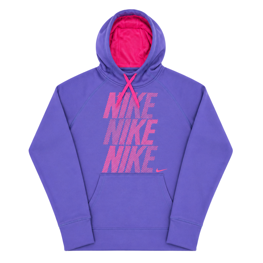 Nike Therma-Fit Women's Purple and Pink Graphic Pullover Hoodie 1