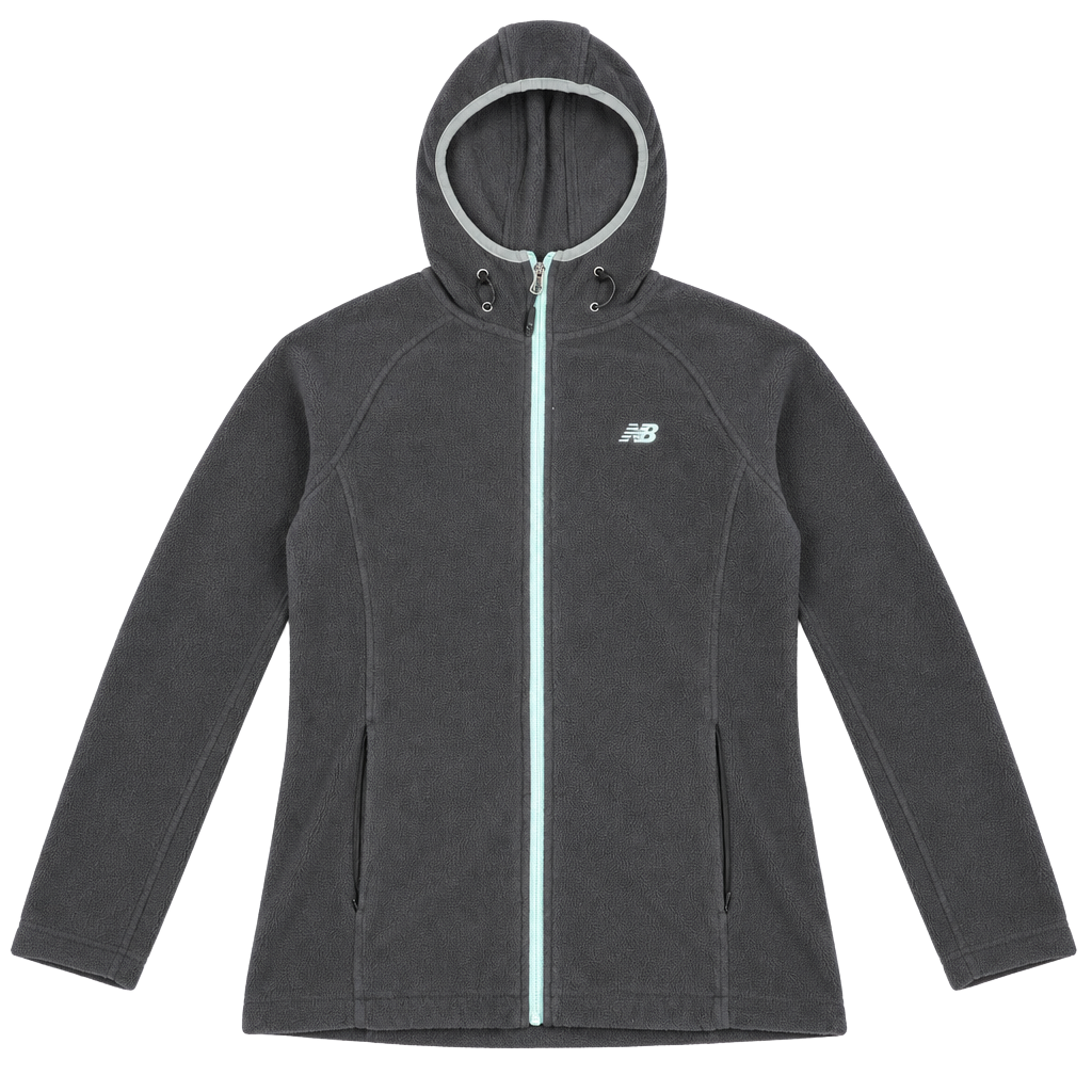 New Balance Fleece Zip Hoodie Size S Gray Blue Full Zip Jacket 1