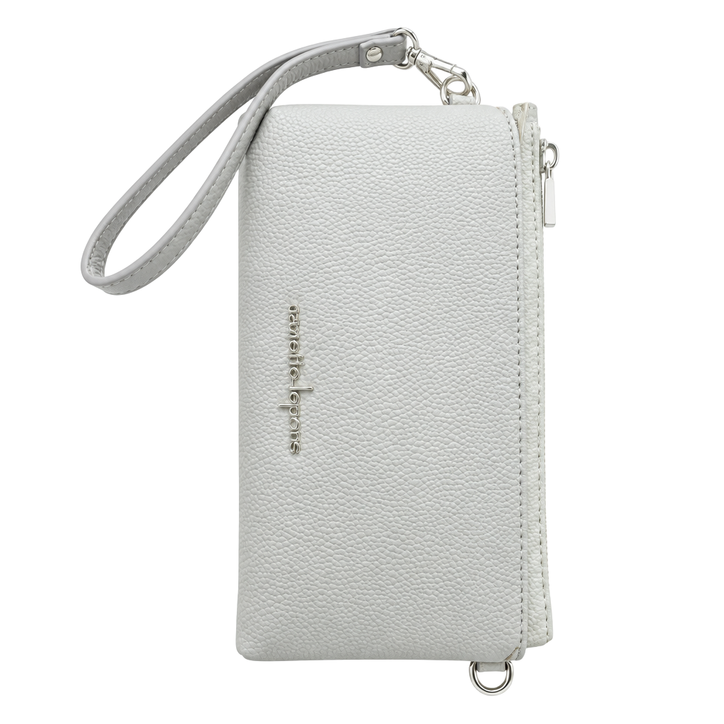Nanette Lepore Beige Faux Leather Wristlet Handbag 1