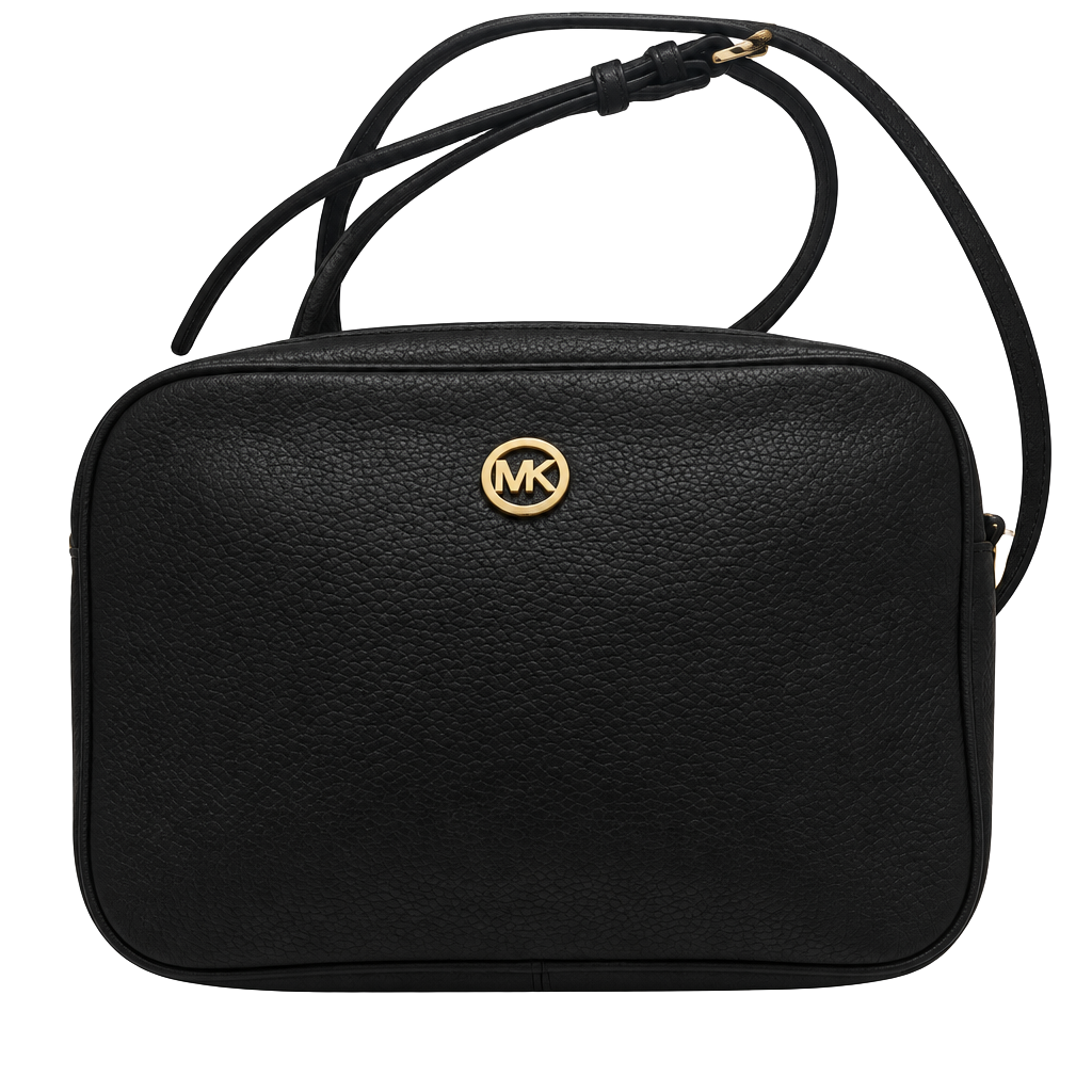 Michael Kors Black Leather Crossbody Bag 1
