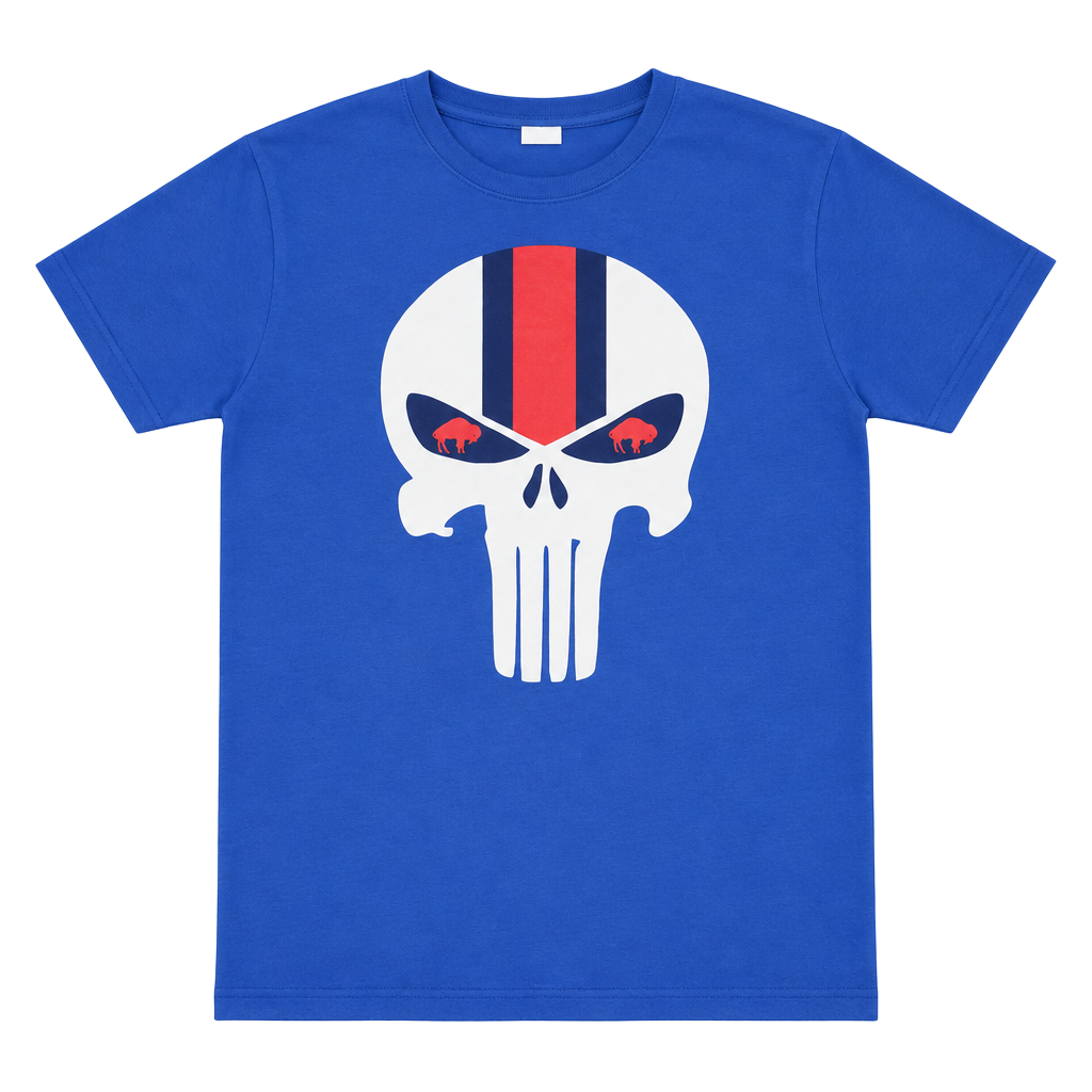 Buffalo Bills Punisher Short Sleeve Tee Shirt 1