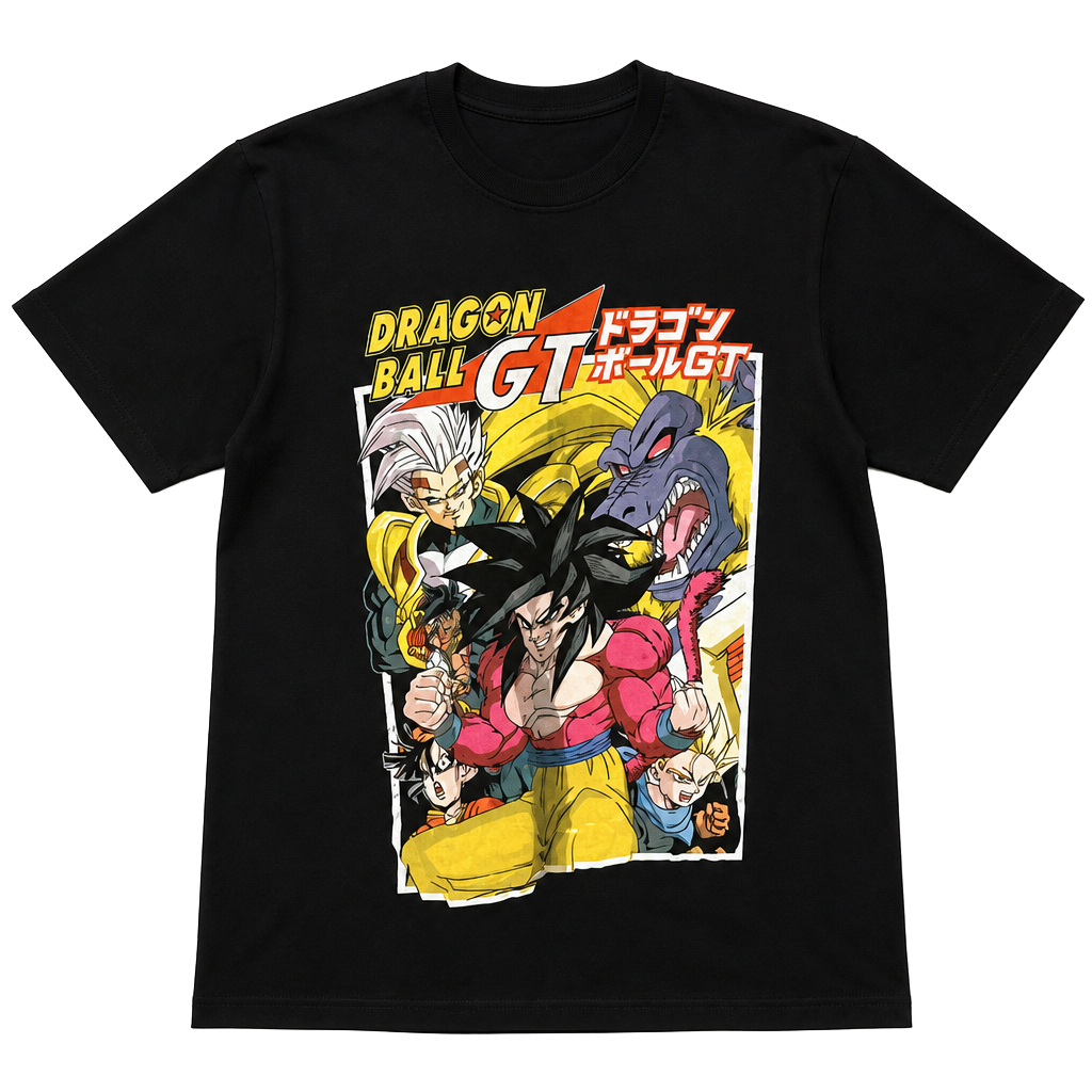 Dragon Ball GT Graphic T-Shirt Size XL Black Anime Tee 1