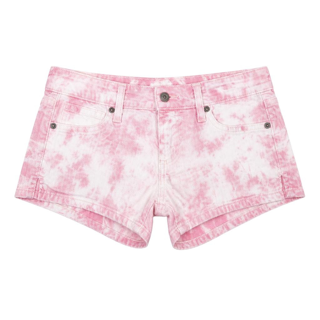 AG Adriano Goldschmied Shorts Womens Size 25 White Pink Denim Daisy Low Rise 1