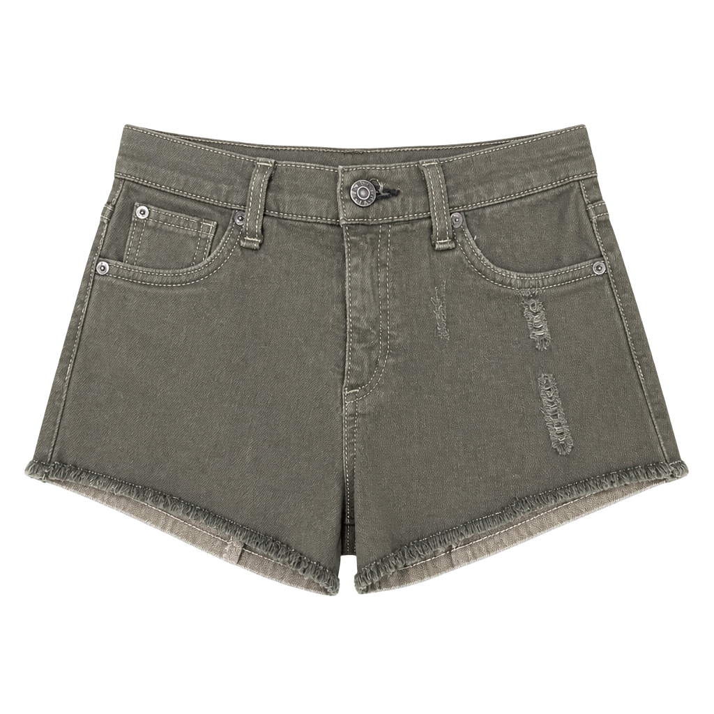 Rag & Bone for Intermix 24 Stretch denim low rise shorts 2 in inseam Army Green 1