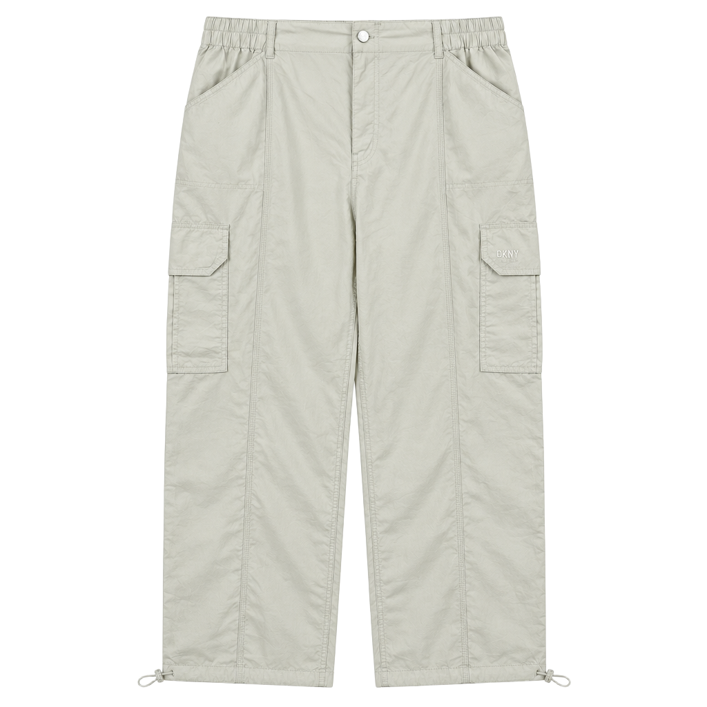 DKNY Cargo Pants Size 2X It City Khaki Utility Drawstring Waist 1