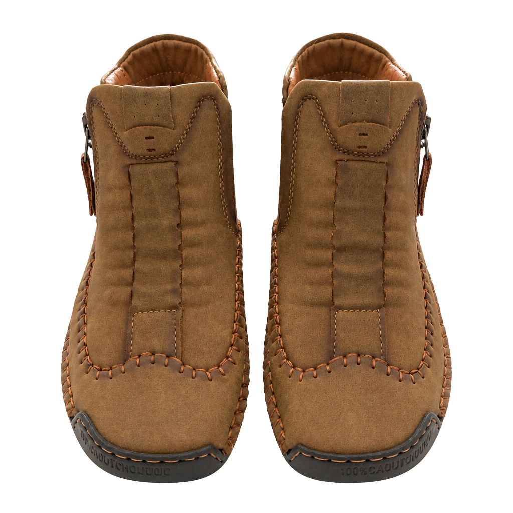 Salkin USA Ankle Boots Size 39 Brown Hand Stitched Side Zip Women’s Size 8.5 1