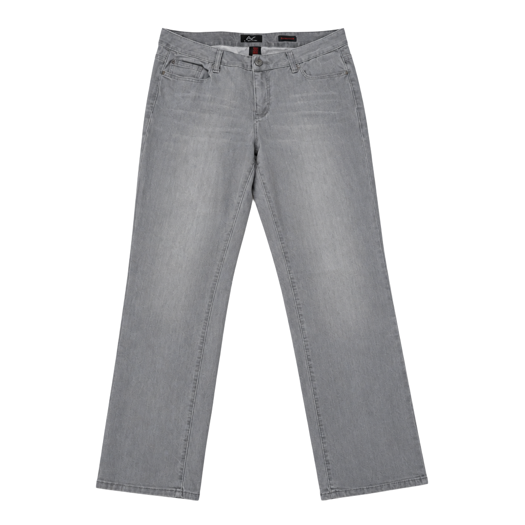 Earl Jean Gray Straight Leg Denim Jeans Women's Size 16 1