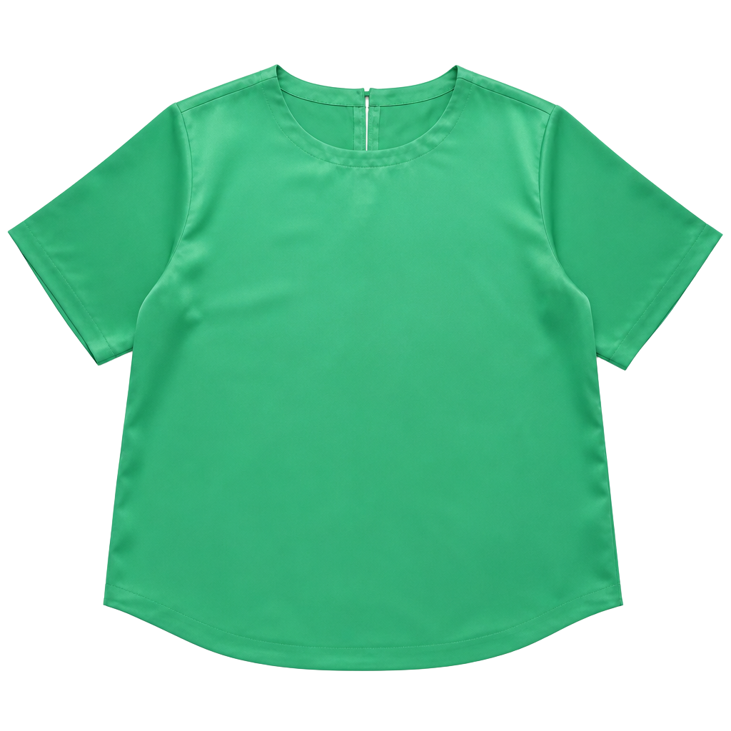 LOFT Green Satin Short Sleeve Blouse Top XXL NWT 1