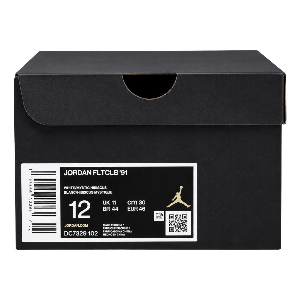 Jordan Flight Club 91 Size 12 White Mystic Hibiscus DC7329-102 1