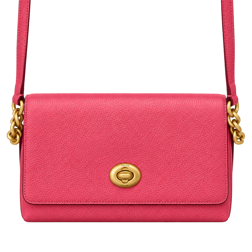 Coach Hutton Pink Leather Shoulder or Crossbody Bag 1