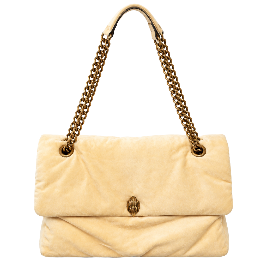 Kurt Geiger London XXL Kensington Quilted Shoulder Bag Off White Leather 1