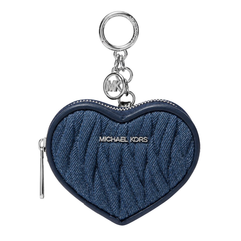 Michael Kors Jet Set Travel Matelasse Denim Heart Coin Pouch 1