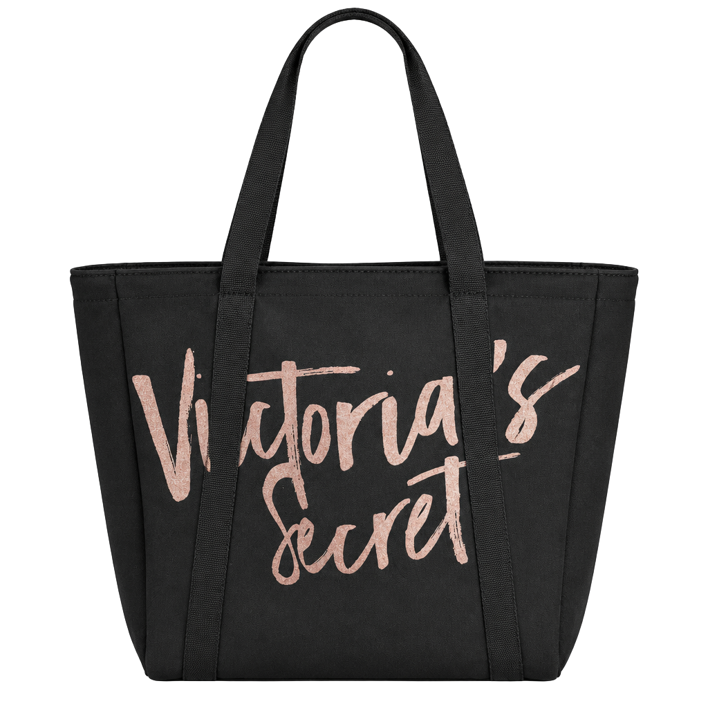 Victoria's Secret Insulated Cooler Beach Tote Bag Black/Gold 1