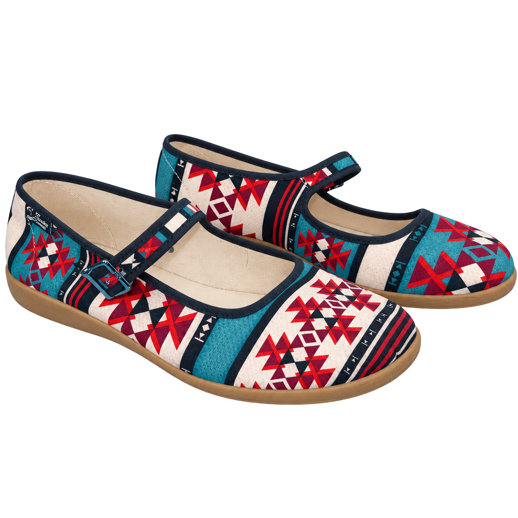 Hot Chocolate Design Chocolaticas Women's Mary Jane Flats in Aztec/Tribal Print multi 1