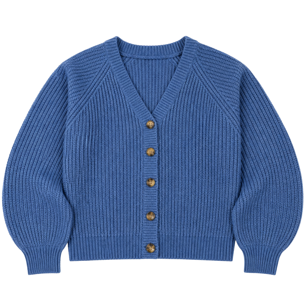 Torrid Womens Blue Chunky Knit V-Neck Button Front Cardigan Sweater Size 5X 1