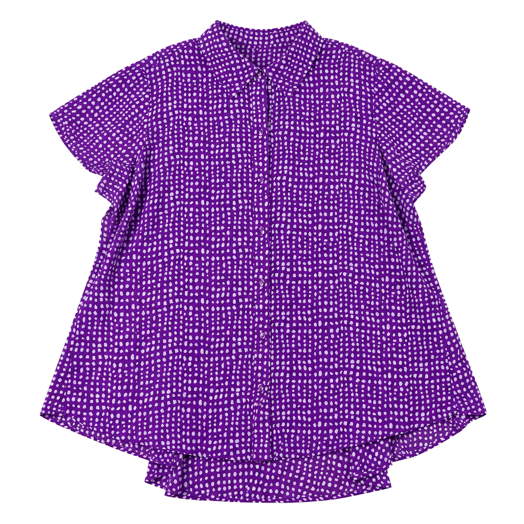 Torrid 0 purple Polka Dot Plus Size Blouses for Women XL 1