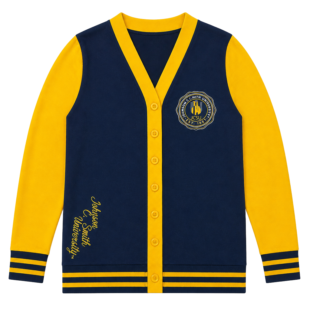 Big Boy Headgear Johnson C. Smith University Lightweight Cardigan blue yellow gold 1