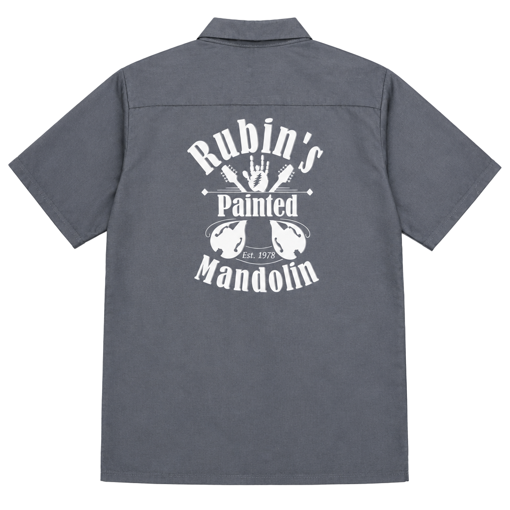 Red Kap Work Shirt Size XXL Charcoal Jerry Garcia Rubin's Painted Mandolin 1