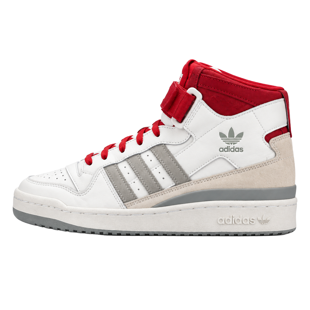 Adidas Forum Mid Size 10.5 White Red Grey 1