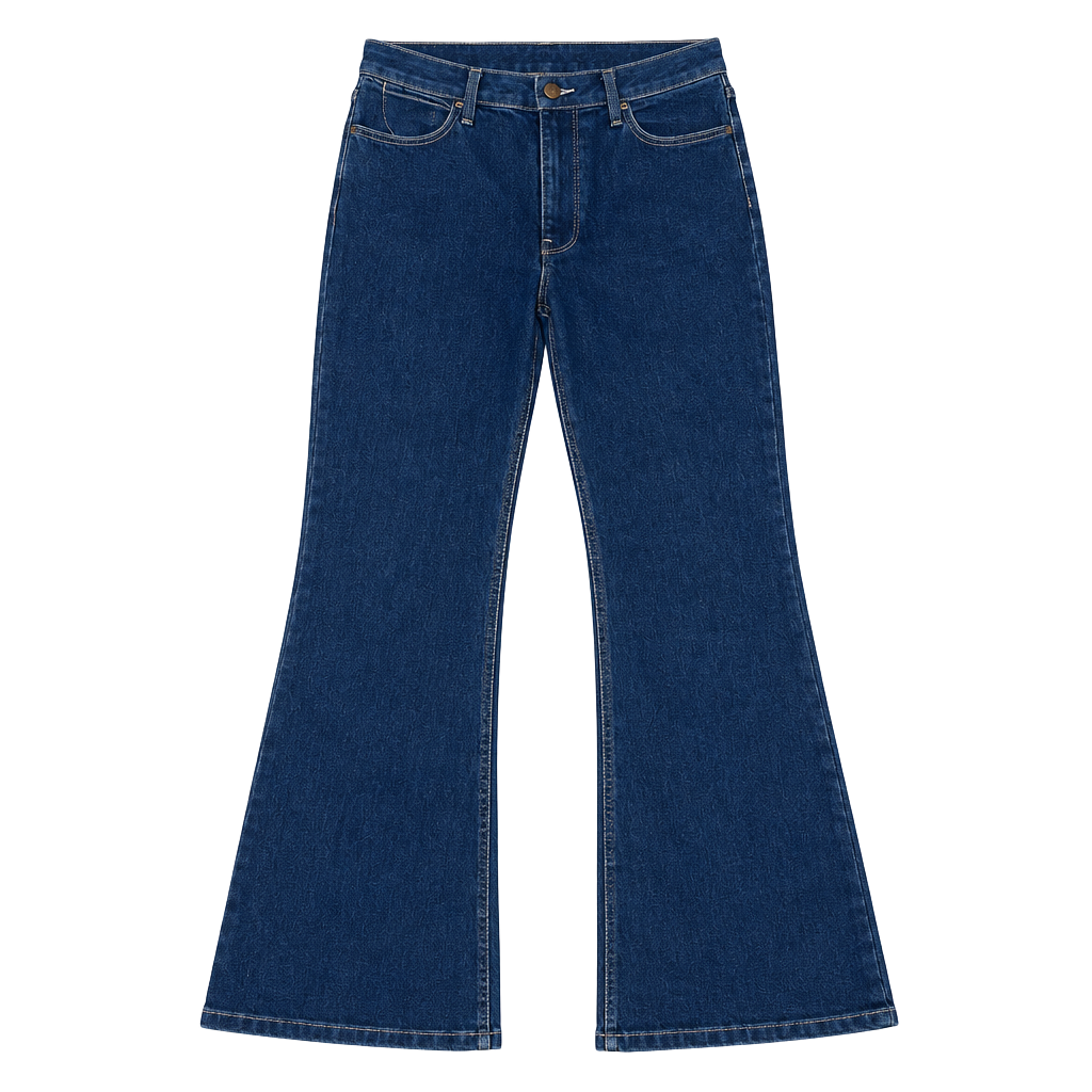 Wrangler High Rise Fierce Flare Jeans Blue Denim 1