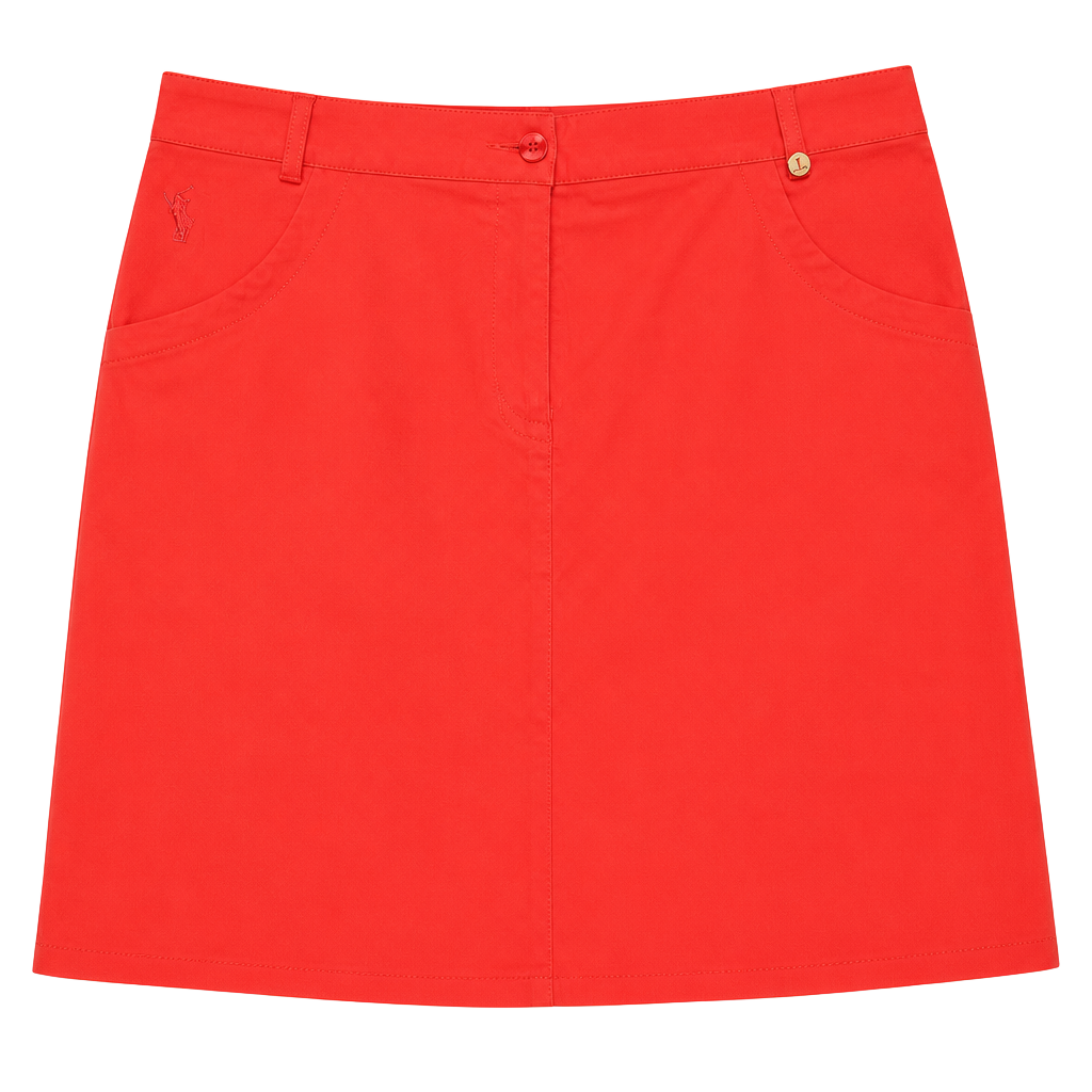 Golfino Women's Bright Orange Stretch Golf Skirt Skort with Pockets 1
