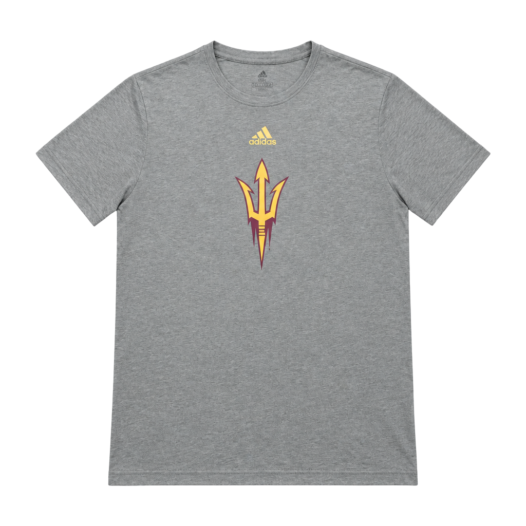 Adidas Arizona State Sun Devils T-Shirt Size 2XL Gray Pitchfork Logo 1