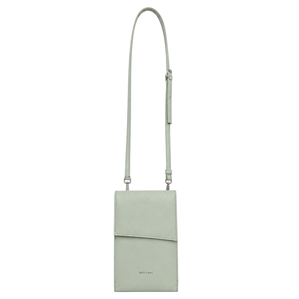 Matt & Nat Crossbody Bag Phone Holder Green Vegan Leather 1