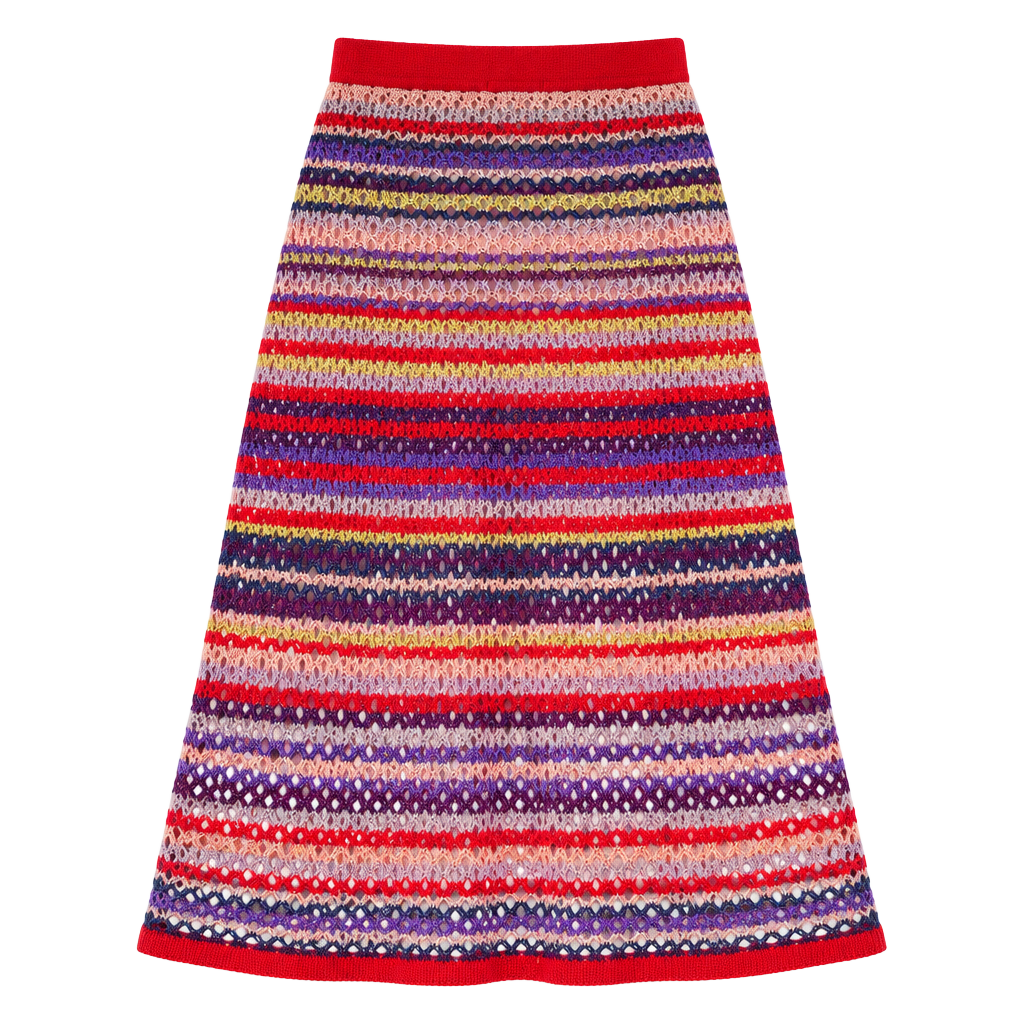 Multicolored Knit Mini Skirt 1