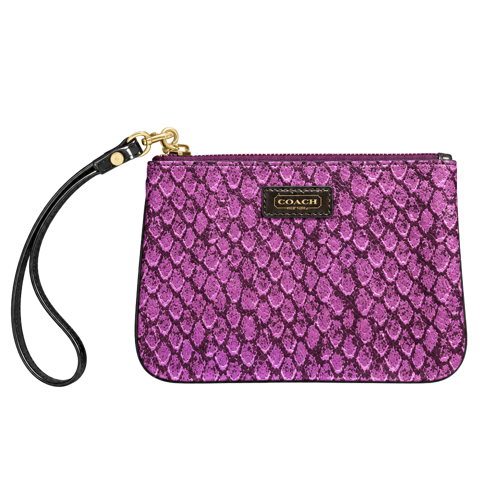Coach Taylor Snake Print Small Wristlet 1