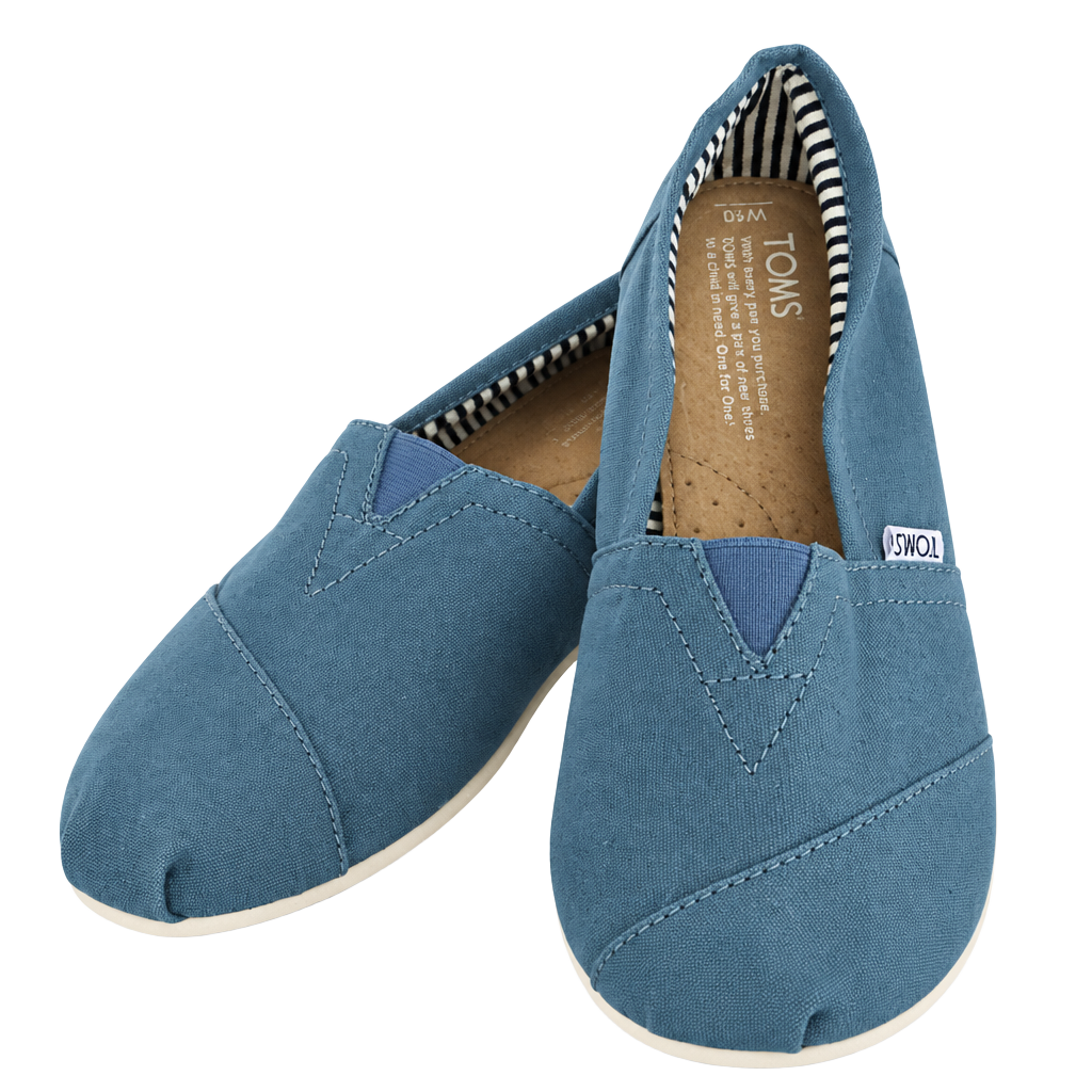 TOMS - Women's Classic Alpargata Canvas Slip-On Shoes - Size 10 - Blue 1