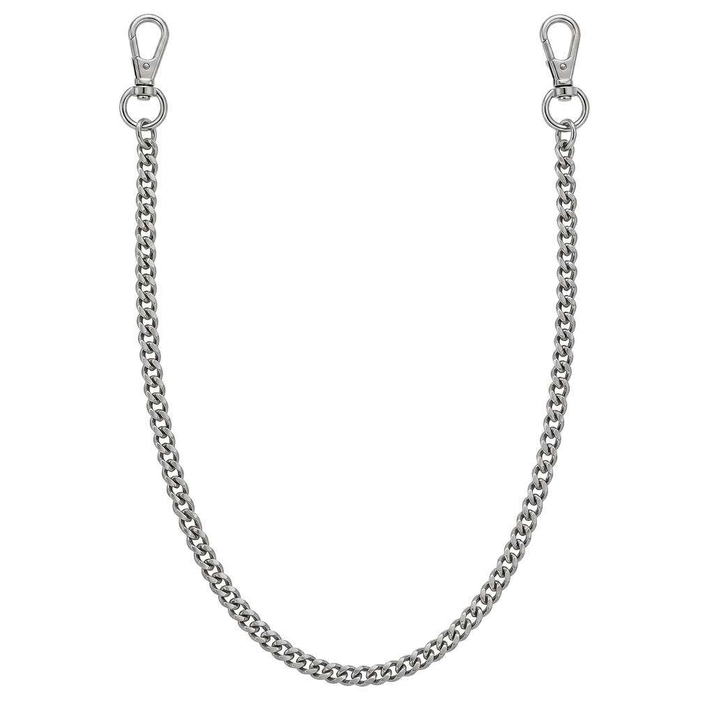 Silver Curb Chain Bag Strap Wallet Chain 20 Inch 1