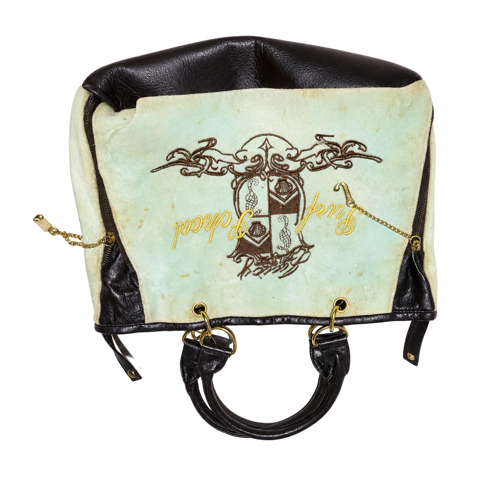 Juicy Couture 'Prep School' Embroidered Velour and Leather Satchel Bag 1