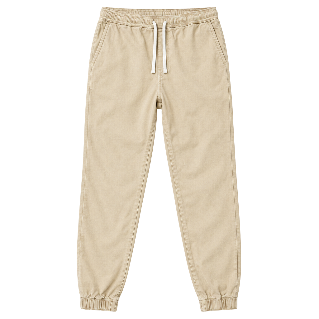 Caliville Chino Joggers Size M Khaki Drawstring Pants 1